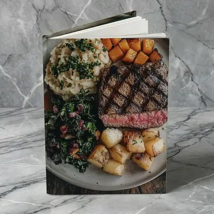 Grilled Ribeye Steak With Roasted Vegetables