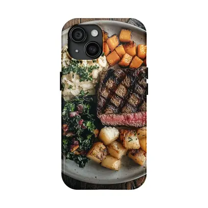 Grilled Ribeye Steak With Roasted Vegetables