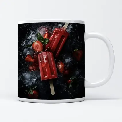 Strawberry Ice Pops Dark Moody Background