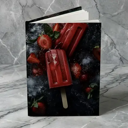 Strawberry Ice Pops Dark Moody Background
