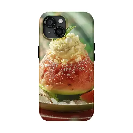 Guava Sorbet Dessert Tropical Floral Background