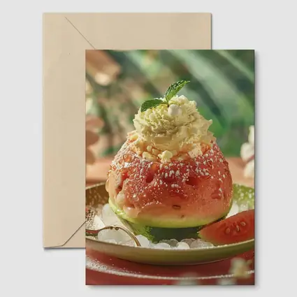 Guava Sorbet Dessert Tropical Floral Background
