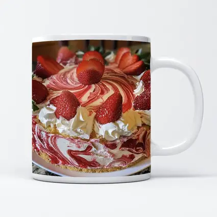 Strawberry Swirl Cheesecake With Whipped Cream