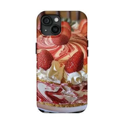 Strawberry Swirl Cheesecake With Whipped Cream