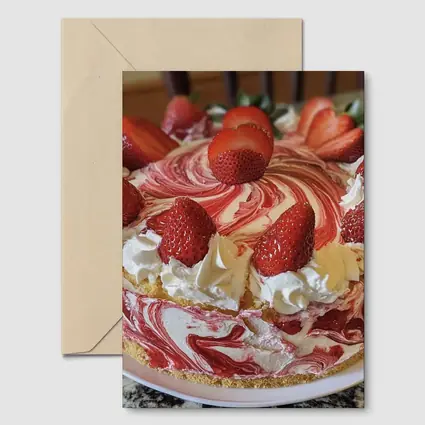 Strawberry Swirl Cheesecake With Whipped Cream