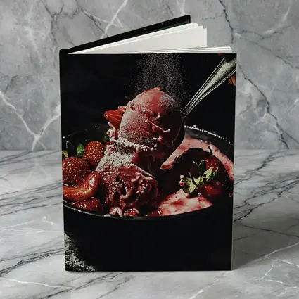 Strawberry Ice Cream Bowl Dark Moody