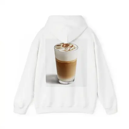 Layered Latte Coffee Drink White Background