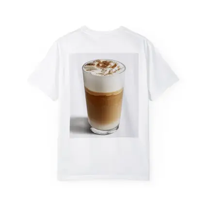 Layered Latte Coffee Drink White Background
