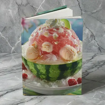 Watermelon Bingsu Shaved Ice Summer Dessert Bowl