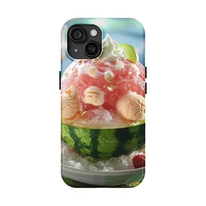 Watermelon Bingsu Shaved Ice Summer Dessert Bowl