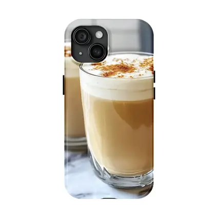 Latte Coffee Glasses With Cinnamon Foam