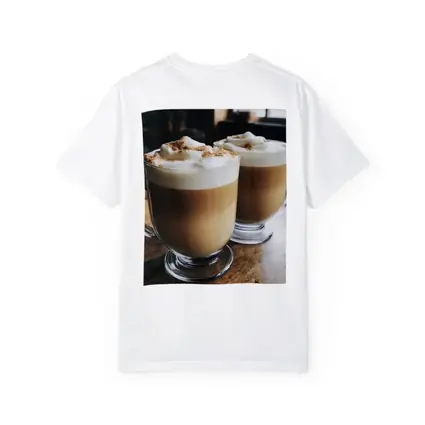 Latte Coffee Mugs on Wooden Table