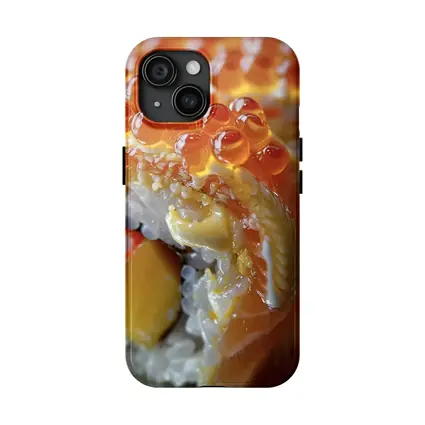 Salmon Sushi Roll With Ikura Roe
