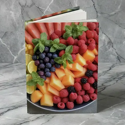 Fresh Fruit Platter With Mint Garnish