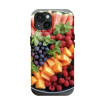 Fresh Fruit Platter With Mint Garnish