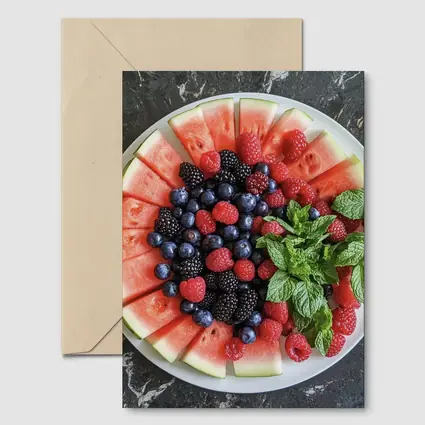 Watermelon Berry Platter With Fresh Mint