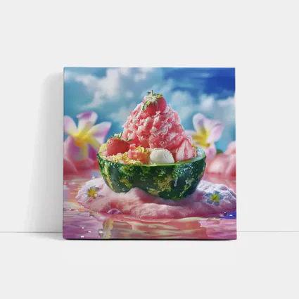 Strawberry Shaved Ice Watermelon Bowl Summer