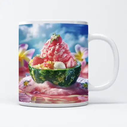 Strawberry Shaved Ice Watermelon Bowl Summer