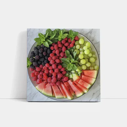 Fresh Fruit Platter on Marble Surface