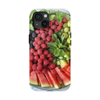 Fresh Fruit Platter on Marble Surface