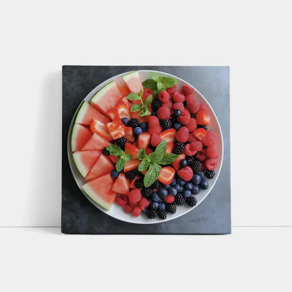 Fresh Summer Fruit Platter With Mint