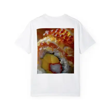 Close Up Sushi Roll With Salmon Roe