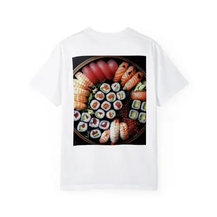 Sushi Platter Assortment on Dark Table