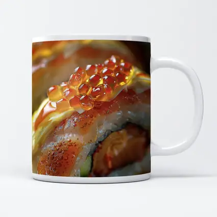 Salmon Sushi Roll With Ikura Caviar