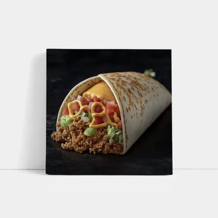 Beef Burrito With Cheese Tomato Dark Background