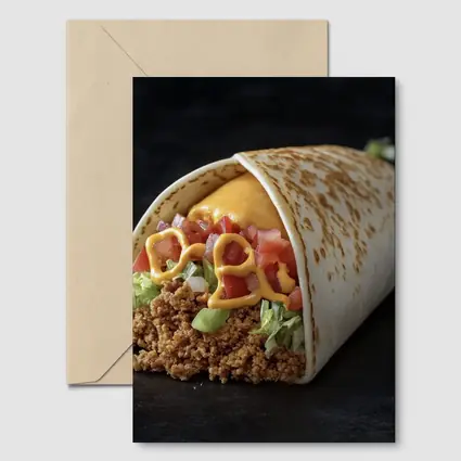 Beef Burrito With Cheese Tomato Dark Background