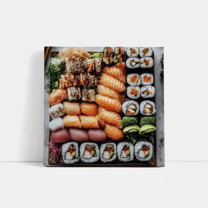 Sushi Platter Salmon Rolls Japanese Food