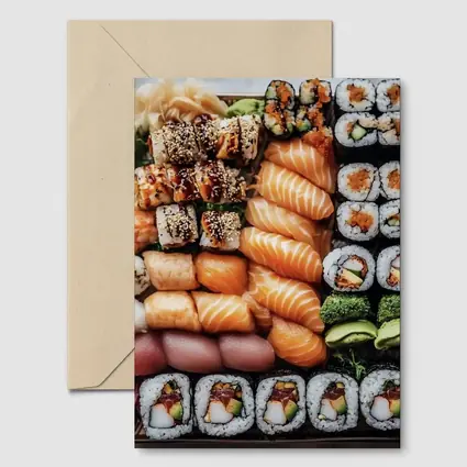 Sushi Platter Salmon Rolls Japanese Food