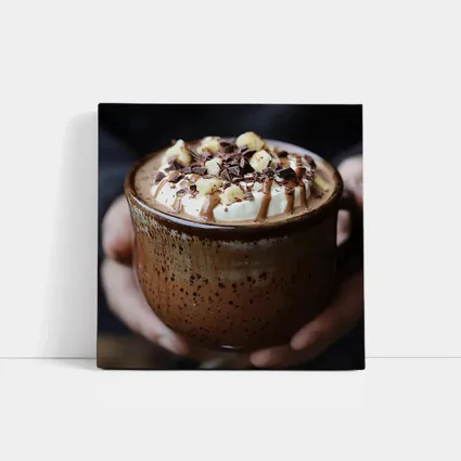 Hot Chocolate Whipped Cream Rustic Mug