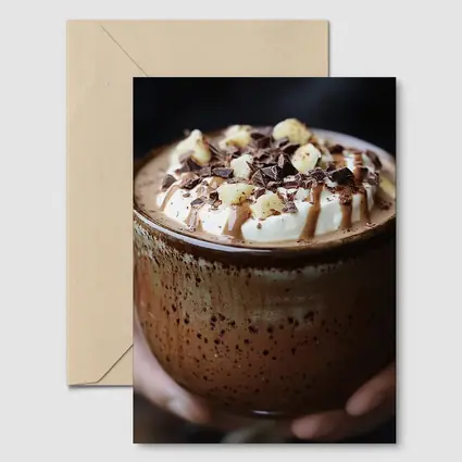 Hot Chocolate Whipped Cream Rustic Mug