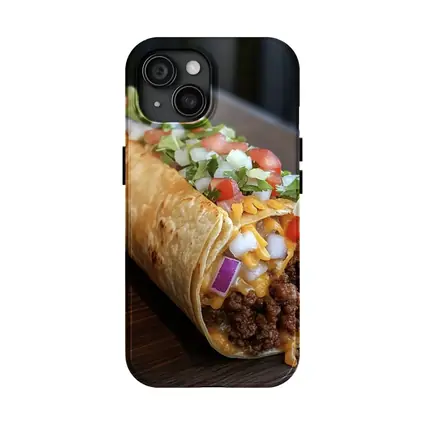 Loaded Beef Burrito Melted Cheese Toppings