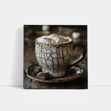 Hot Chocolate Marshmallows Rustic Ceramic Mug