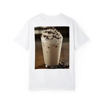 Iced Coffee Drink Whipped Cream Chocolate Wood