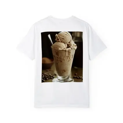 Coffee Ice Cream Glass With Coffee Beans