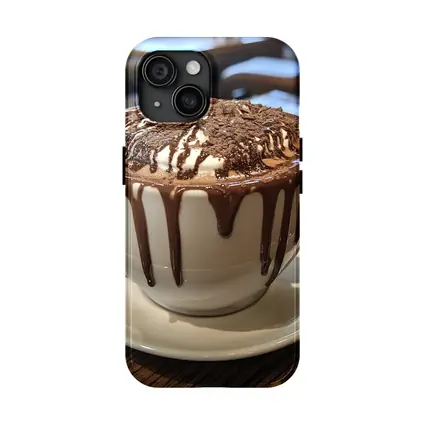 Hot Chocolate Dripping Cup Cafe Setting