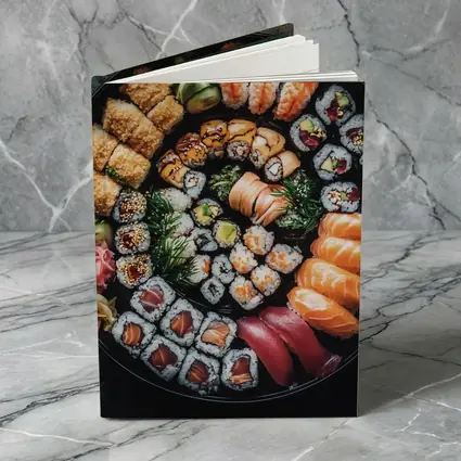 Sushi Platter Spread on Dark Background