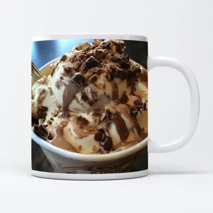 Ice Cream Cup Chocolate Sauce Candy Toppings