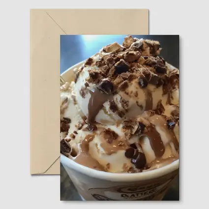 Ice Cream Cup Chocolate Sauce Candy Toppings