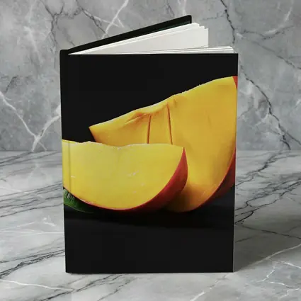 Fresh Mango Slices on Dark Background