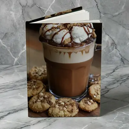 Hot Chocolate Whipped Cream Cookies Wooden Board