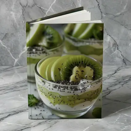 Kiwi Chia Seed Yogurt Parfait Glass Cups
