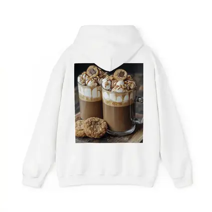 Chocolate Coffee Mugs With Cookies Wooden Board