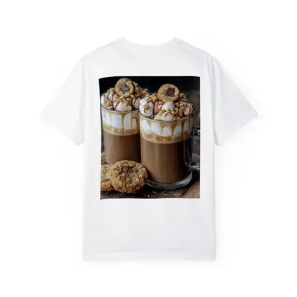 Chocolate Coffee Mugs With Cookies Wooden Board