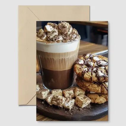 Hot Chocolate Latte Cookies Marshmallows Cafe