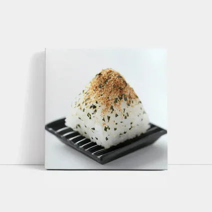 Japanese Onigiri Rice Ball Black Plate