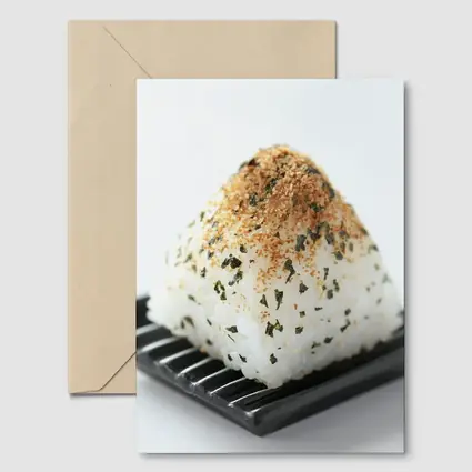 Japanese Onigiri Rice Ball Black Plate